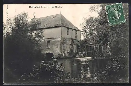 AK Estissac, Le Moulin et la rivière environnante