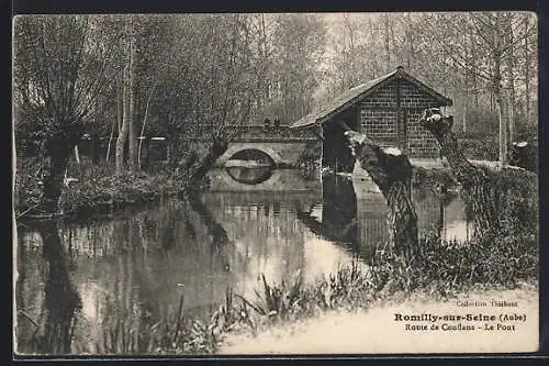 AK Romilly-sur-Seine, Route de Conflans, Le Pont
