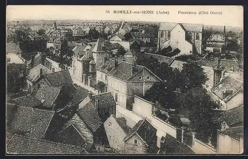 AK Romilly-sur-Seine, Panorama, Côté Ouest