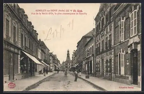 AK Romilly-sur-Seine, Rue de la Boulé-d`Or, la plus commercante de Romilly