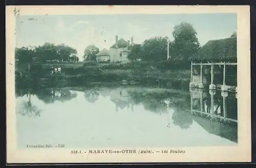 AK Maraye-en-Othe, Les Moulins et le reflet sur l`eau calme