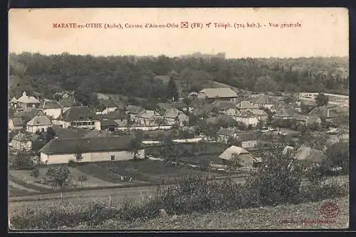 AK Maraye-en-Othe, Vue générale du village dans un paysage boisé