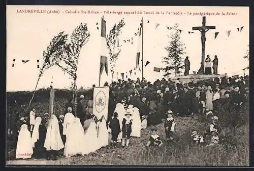 AK Landreville, Calvaire Ste-Beline, Pèlerinage du Lundi de la Pentecôte et panégyrique de la Sainte
