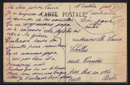 AK Lenclos, Grande Rue animée avec passants et maisons anciennes