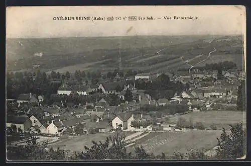 AK Gyé-sur-Seine, Vue panoramique du village et des paysages environnants