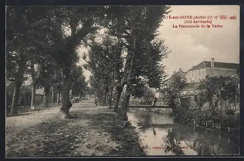 AK Gyé-sur-Seine, La Promenade de la Vanne