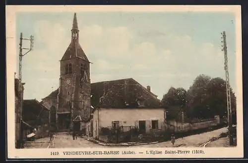 AK Vendeuvre-sur-Barse, L`Église Saint-Pierre