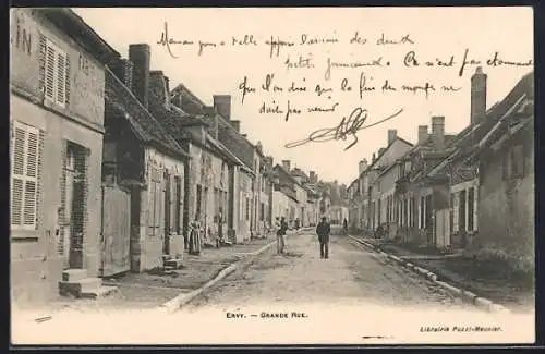 AK Envy, Grande Rue avec passants et maisons alignées