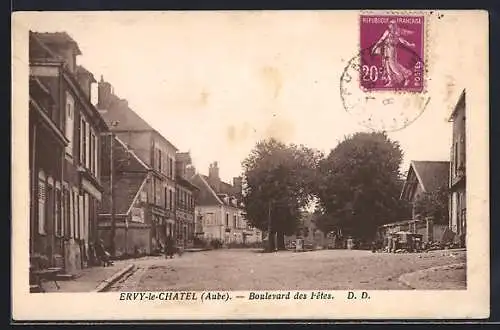 AK Ervy-le-Châtel, Boulevard des fêtes