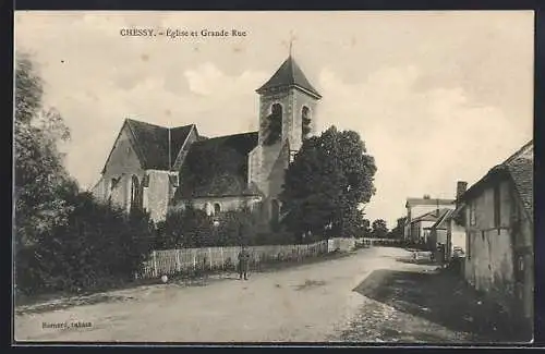 AK Chessy, Église et Grande Rue