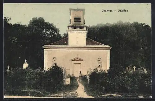 AK Chamoy, L`Église et le cimetière environnant