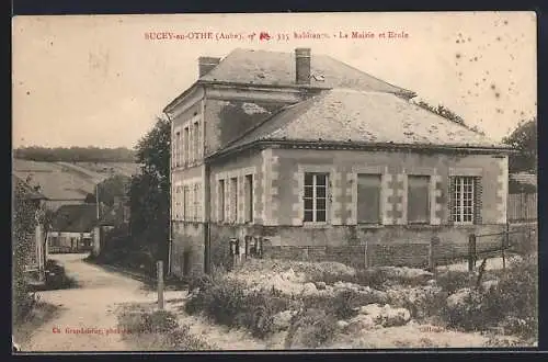 AK Bucey-en-Othe, La Mairie et École