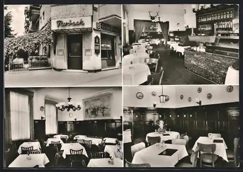 AK Berlin, Friedenau, Restaurant Rodeck, Rheinstrasse 27, Innenansichten