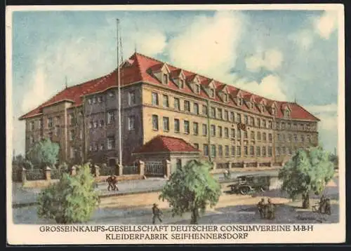 AK Seifhennersdorf, Blick auf die Kleiderfabrik