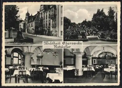 AK Eberswalde, Neues Rathaus, Bismarcktreppe, Ratskeller Inneres