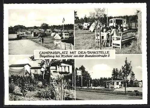 AK Dägeling, Campingplatz mit DEA-Tankstelle an der Bundesstrasse 5