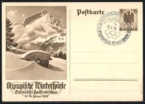 AK Olympische Winterspiele 1936 in Garmisch-Partenkirchen 1936