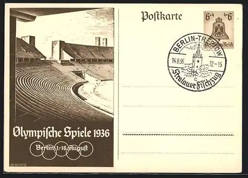 AK Berlin, Olympische Spiele 1936, 1.-16. August, Blick ins Stadion