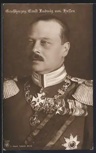 AK Grossherzog Ernst Ludwig von Hessen in Uniform