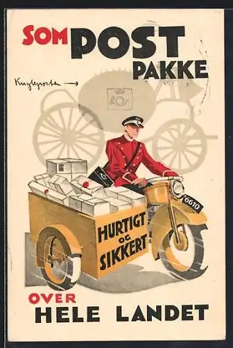 AK Som Post Pakke over hele Landet, Post-Motorrad, Hurtigt og sikkert