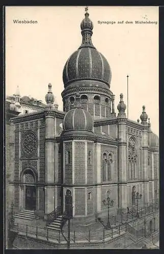 AK Wiesbaden, Synagoge auf dem Michelsberg