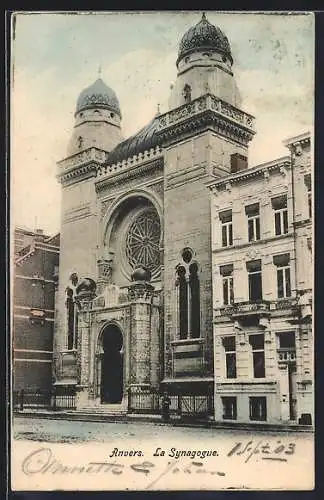 AK Anvers, La Synagogue, Synagoge
