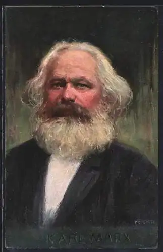 Künstler-AK Karl Marx im Porträt