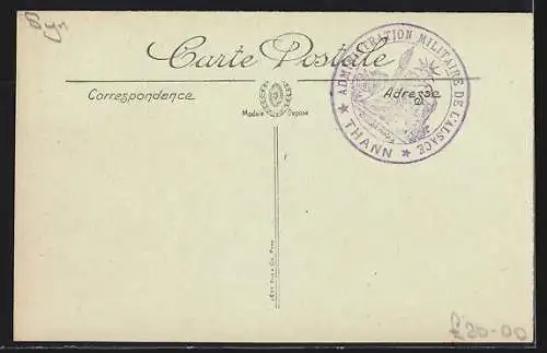 AK Thann, La synagogue, côté sud, zerschossene Synagoge