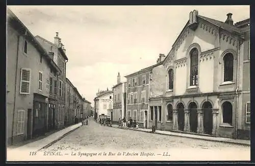 AK Epinal, La Synagogue te la Rue de l`Ancien Hospice