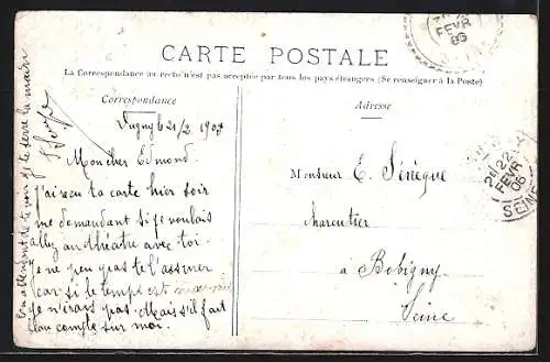 AK Dion-Bouton-Puteaux, Auto Limousine 24 chevaux, mit Meerblick