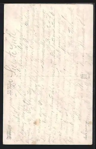 Künstler-AK Dvorak: Geiger spielt das Ave Maria