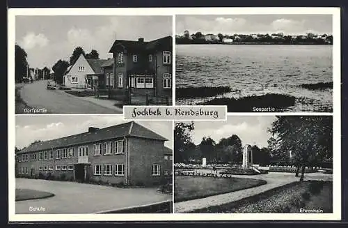 AK Fockbek, Dorfpartie und Seeansicht