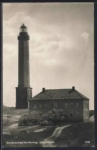 AK Norderney, Leuchtturm im Nordseebad