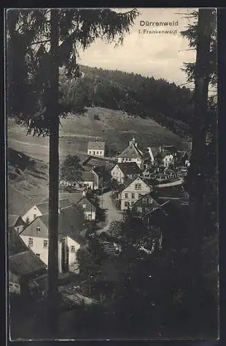 AK Dürrenweid i. Frankenwald, Ortsansicht aus der Vogelschau