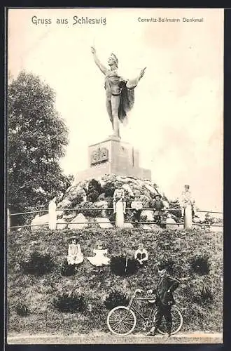 AK Schleswig, Cemnitz-Bellmann Denkmal