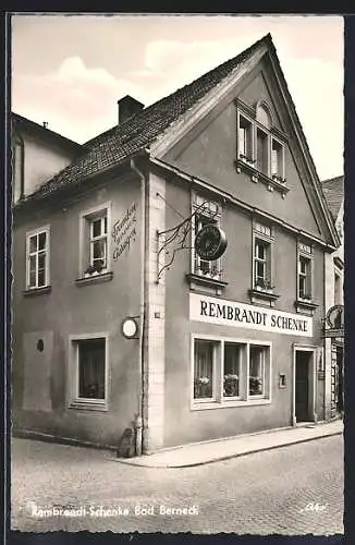 AK Bad Berneck /Fichtelgebirge, Gasthaus Rembrandt-Schenke, Inh. W. F. de Vlink