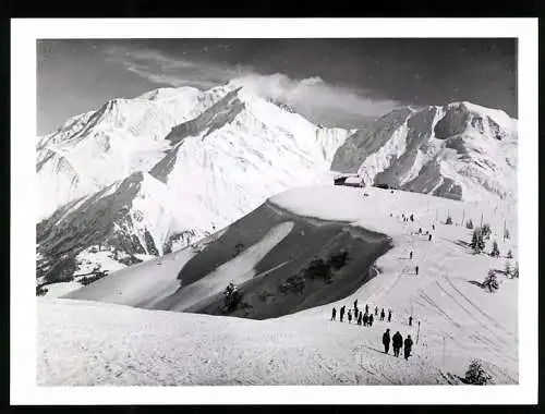 Fotografie Affaires Culturelles, Ansicht Chamonix, Skipiste am Mont Blanc