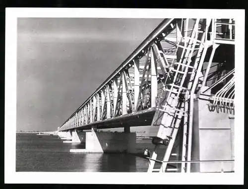 Fotografie F.O.M., Ansicht Sansanding - Sinsani / Soudan - Sudan, Le Pont barrage de Sansanding, Niger Brücke