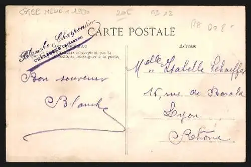 AK Circuit de l`Est d`Aviation 1910, Aubrun et les Journalistes, Flugzeug