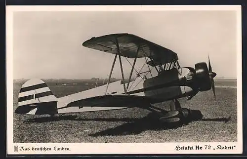 AK Schul- und Sportflugzeug Heinkel He 72 Kadett