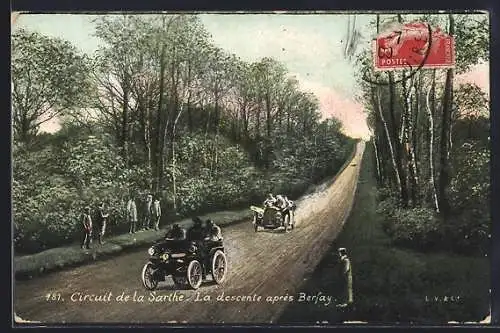AK Berfay, Circuit de la Sarthe, la descente après Berfay, Autorennen