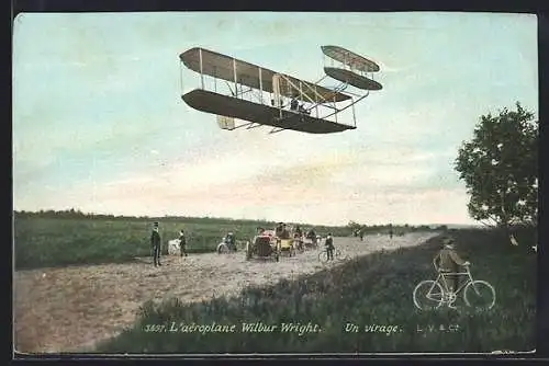 AK L`aéroplane Wilbur Wright, Flugzeug