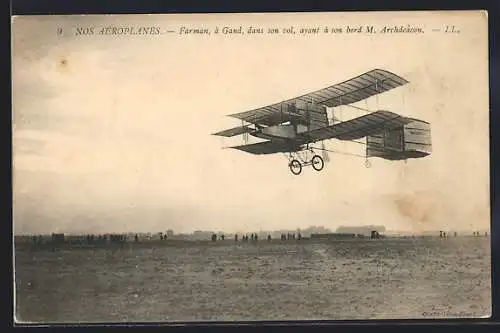 AK Farman dans son vol, Flugzeug