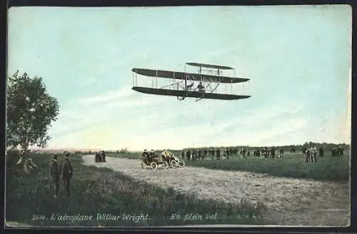 AK L`aéroplane Wilbur Wright, Flugzeug