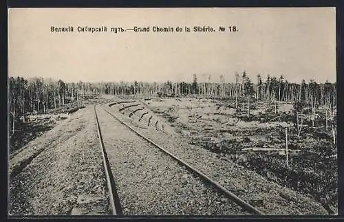 AK Russland, Grand Chemin de la Sibirie, Trans Sibirische Eisenbahn