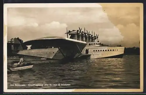 AK Wasser-Grossflugzeug Dornier DO X auf dem Bodensee