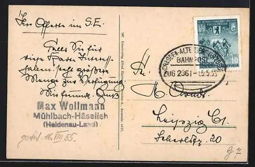 AK Dresden-Kaditz, Städt. Land- & Wasser-Flugplatz mit Zeppelin-Luftschiff, D.-F.-W.-Taube