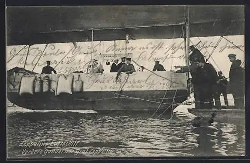 AK Zeppelin-Luftschiff, Vordere Gondel mit Graf Zeppelin
