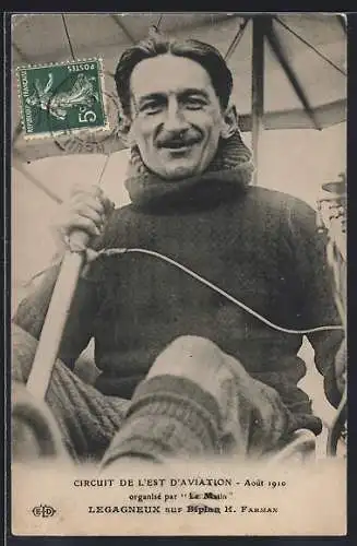AK Legagneux sur Biplan H. Farman, Flugzeug