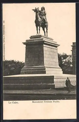 AK Le Caire, Monument Ibrahim Pacha